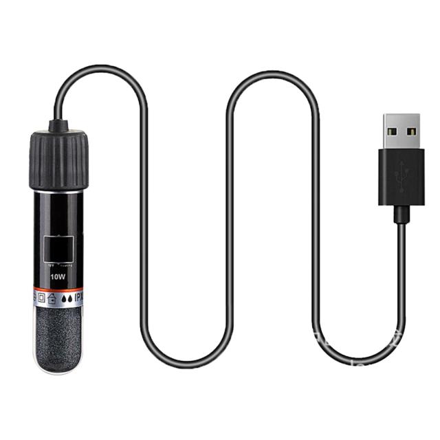 Aquecedor Submersível Compacto para Aquário: 10W com Temperatura Constante de 26 °C para Água Doce e Salgada, Ideal para Tartarugas e Peixes