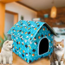 Abrigo impermeável dobrável para animais, casa dobrável para cães e gatos ao ar livre, Villa Tent para Pet - Image 2