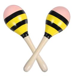 Pequenas Maracas De Madeira Instrumentos Musicais, Instrumento De Percussão, Martelo De Areia, Favor De Festa Mexicano, Treinamento De Áudio, 2Pcs - Image 3