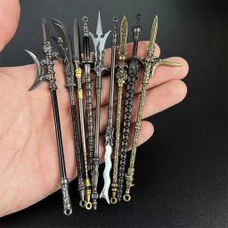 Mini Katana Cosplay Falso Espada Réplica, Arma Decoração, Espadas Prop, Metal chinês, Miniatura Desk Acessórios, Faca de brinquedo retro - Image 3