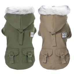 Jaqueta militar à prova de vento para animais, roupas para cães e gatos, casaco de cachorro, roupas quentes, fantasia para frio, inverno - Image 1