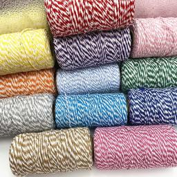 Linha de algodão de duas cores para decoração, artesanato, material de embalagem, artesanal, presente de Natal, novo, 10 jardas, 100m - Image 2