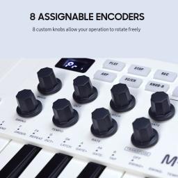 M-VAVE-Mini Teclado Portátil MIDI Control, USB, 25 Teclas, Backlit-Pad, Controlador com 25 Velocity, Teclas Sensíveis, 8 RGB - Image 3