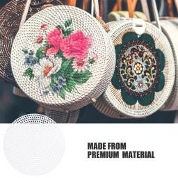 Round Blank Canvas Mesh Mesh Pads, Ponto Cruz, Grid Board Sewing, Plastic Craft Screen Círculo, 20 Pcs - Image 5