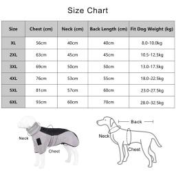 Colete impermeável com gola alta para animais de estimação, roupas grandes, jaqueta para cães grandes, casaco quente, galgo de buldogue francês, inverno - Image 6
