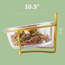 Transparente duplo vidro comida prato, metal elevado cão suprimentos, carrinho de gato e esteira, gatinho e cachorro, pet alimentador de água - Image 5