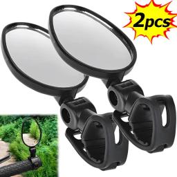 Universal bicicleta auxiliar espelho retrovisor, 360 graus de rotação, grande angular, espelho convexo, Bike Mount, guidão - Image 1
