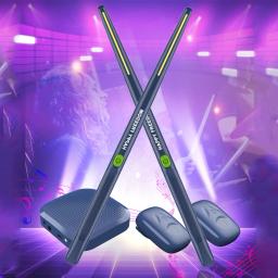 Baquetas elétricas portáteis a ar, pedais eletrônicos virtuais de bateria, profissionais para iniciantes e crianças, adultos - Image 6