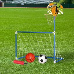 Trave Futebol e Basquete 2x1 2 em 1 com Bola e Bomba Pais e Filhos 791862 - Image 3