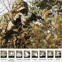 3D Leaves Camouflage Ghillie Suits, Woodland Poncho, Manto, Roupa ao ar livre para Caça, Tiro, Wildlife Bird Watch - Image 4