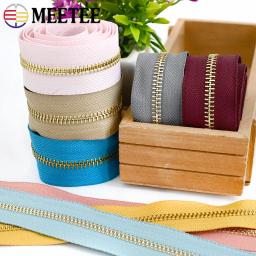 Meetee-Zíperes decorativos coloridos para costura, fecho Ziper dourado, kit de reparo, substituição de roupas, n ° 5, n ° 5, fitas coloridas - Image 5