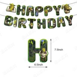 Filme Shreke Tema Decorações para Crianças, Festa de Aniversário Balão, Baby Shower, Banner Party, Cake Topper, DIY Brinquedos Suprimentos - Image 3