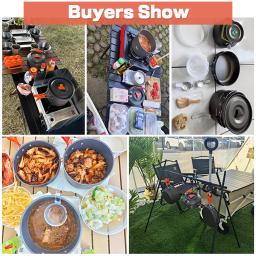 Conjunto de cozinha para acampamento, panelas para viagem, conjunto de piquenique ao ar livre, bule para 2-3 peaple, panelas antiaderentes, conjuntos variados - Image 6