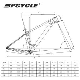 Spcycle M08 T1000 Quadro MTB de Carbono 29er Viagem 110mm BSA 73mm Ângulo do tubo principal 67 °   Quadro de carbono para mountain bike com geometria moderna 29 - Image 4