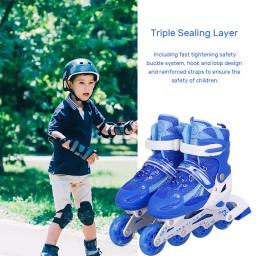 Patins unisex com camada tripla de vedação, tamanho ajustável, multi cor, seguro, durável, em linha, crianças, crianças, esportes - Image 3