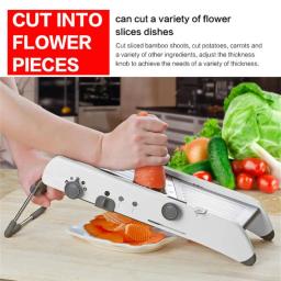 Ajustável Aço Inoxidável Mandoline Slicer, Julienner Vegetal, Ralador, Cebola, Fatiador de Batata, Cortador, KC0326, 18 Tipos - Image 3