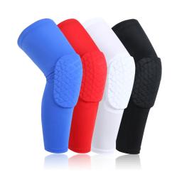 Joelheiras de basquete, vôlei, favo de mel, suporte de espuma, compressão, manga de perna, joelheira, esporte, equipamento fitness - Image 1