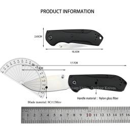 Sobrevivência ao ar livre faca dobrável com Nylon Fiber Handle, facas de bolso, caça e Camping Jackknife, BM, Mini 565 EDC, 8 cores - Image 2
