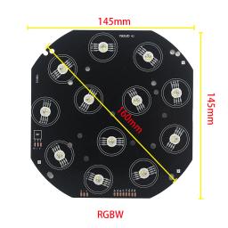 LED Light Board 12x12w RGBW 4em1 12x18W RGBW 6em1 Led Par Luz Bare Board 24V Led Par Luz Peças de Reparo - Image 2