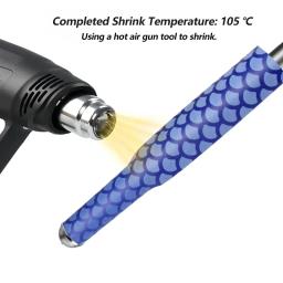 1m antiderrapante vara de pesca tubo termo retrátil envoltório diâmetro 15/18/20/22/25/28/30/35/40/45mm anti skid bicicleta lidar com barra aperto capa caso - Image 3