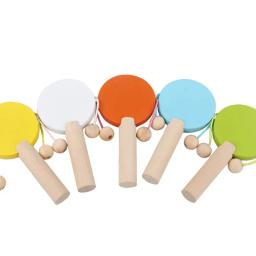 Instrumento musical de madeira chocalho para crianças, Brinquedos de madeira de percussão Cartoon Baby Rattle Presentes de educação infantil para criança - Image 4