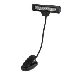 Black Music Stand Light, Clip On Book Lights, Luz de leitura - Image 4