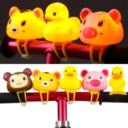 Desenhos animados Animal Bicicleta Light Bell, MTB Road Bike Lanterna, guidão Scooter, Air Horn Ring, Acessórios de ciclismo, Lâmpada para crianças, adulto - Image 1