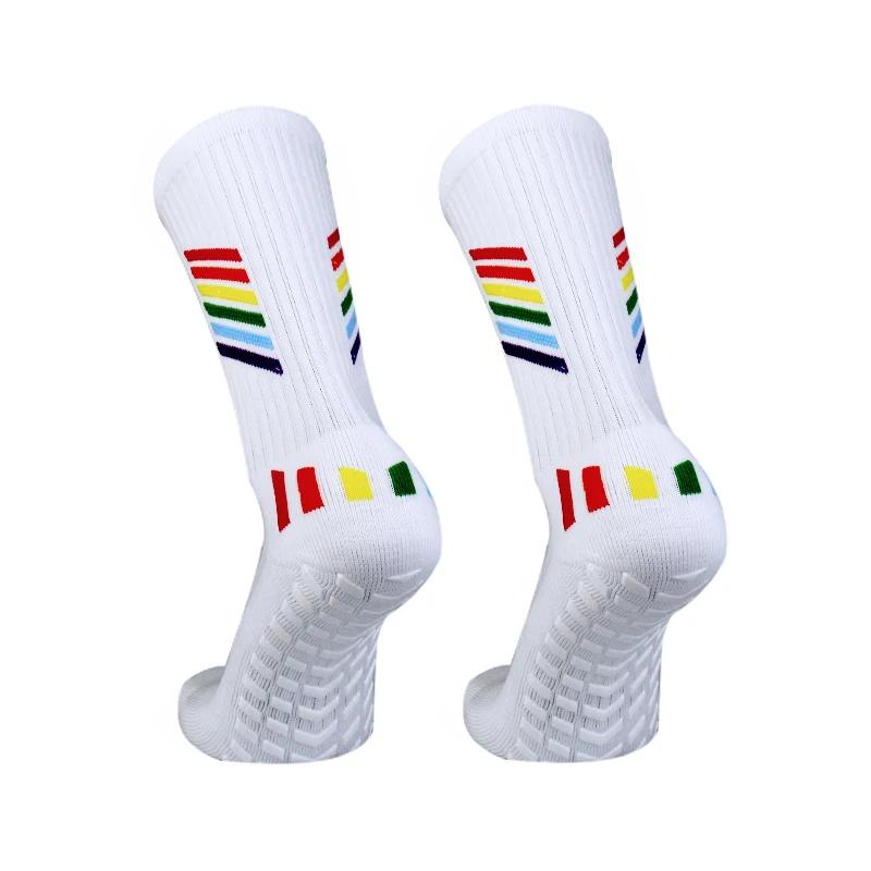 Silicone antiderrapante meias com padrão Multicolor para adultos, futebol meias, meias de futebol, alta qualidade, aperto de esportes, EU38-44, 2023 - Image 1