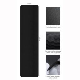 Tapete de Fitness Desportivo Anti-Skid, Yoga Matt para Exercício, Yoga, Pilates, Ginástica Grossa, NBR, Espuma Conforto, 183x61cm, 8mm - Image 6