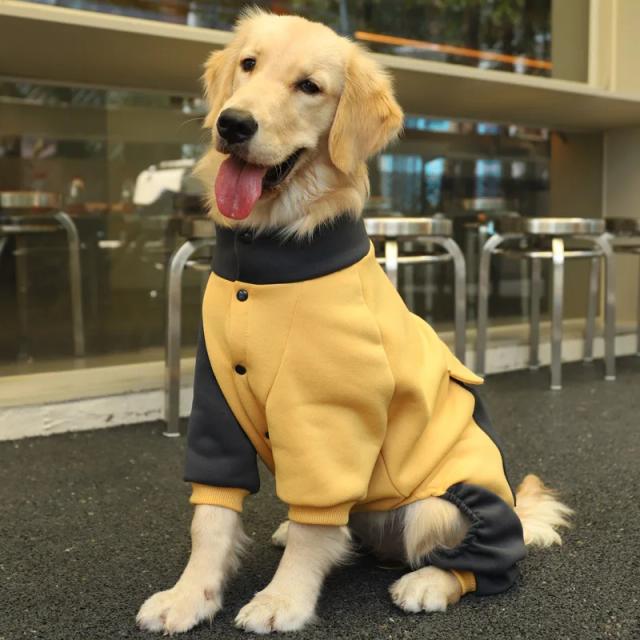 Macacão Impermeável de Algodão para Cães Médios e Grandes, Casaco Quente para Labrador e Buldogue no Inverno
