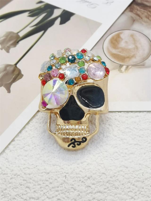 Pinos de Metal Coloridos para Sapatilhas Femininas com Renda, Strass e Caveira - Acessórios de Bricolagem em 1 Peça