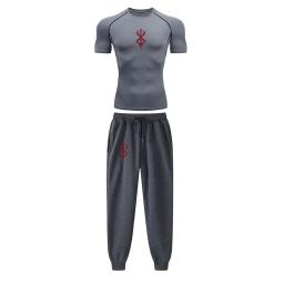Conjunto de Compressão Anime masculino, Estampa Tripas Berserk, Desempenho Ginásio, Treino Atlético, Camisas Secas Rápidas e Moletom, Unisex Sportwear - Image 6