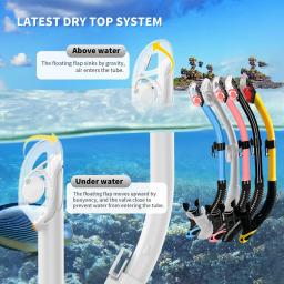 Snorkel de mergulho para adultos, tubo seco completo, equipamento de natação, novo, 2024 - Image 1