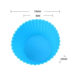 Round Heart Shape Silicone Cake Mold, Muffin Cupcake Baking Moldes, Home Kitchen Bakeware, BPA Free, 12pcs por lote - Image 3