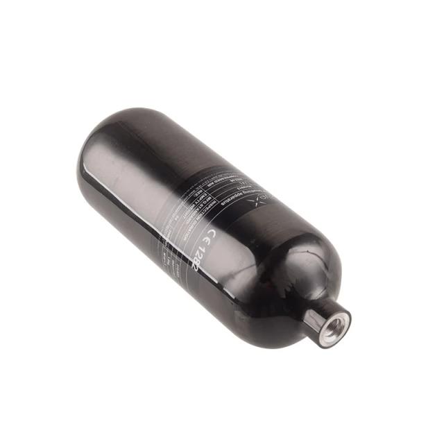 Tanque de Mergulho em Fibra de Carbono 2.0L HPA - Estação para Snorkeling e Aquários, 300Bar, 4500PSI, Conexão M18 x 1.5.