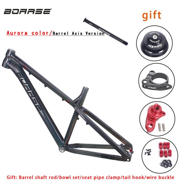 BOARSE Quadro Rígido Mountain Bike Liga Alumínio 26/27.5 Polegadas Eixo Passante AM MTB