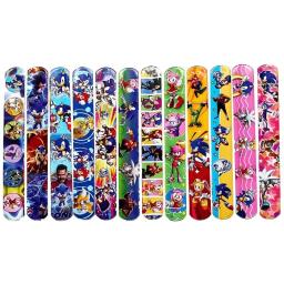 Sonic pokemon anime série pulseira de pulso crianças clap anel tapa pulseiras pikachu crianças partys snapping anéis brinquedo presentes aniversário - Image 2