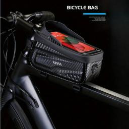Bolsa para tubo superior de bicicleta, bolsa para quadro, bolsa rígida, bolsa para celular à prova d'água para mountain bike, bolsa para selim, equipamento de ciclismo - Image 1