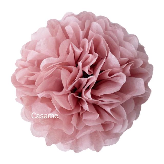 Papel Tissue Pom Poms Coloridos para Decoração de Casamentos e Festas de Aniversário - 30 Peças de 15cm