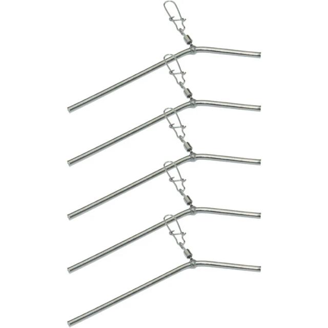 Conector de Balanceamento de Pesca de Bronze Duplo - Anti Emaranhamento - 5 Peças
