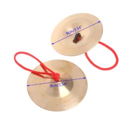 Hand Percussion Orff Instruments, Cobre, Cymbal, Criança, Crianças, Pré-escolar, Educação precoce, Buddhist Chimes, Brinquedos do presente, 9cm, 2pcs - Image 6