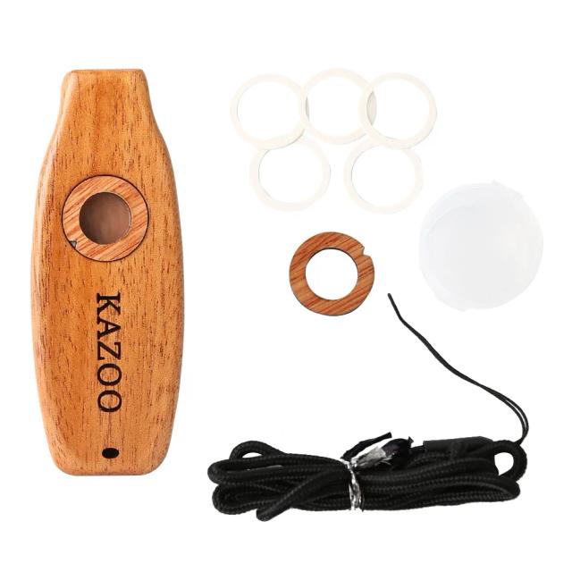 Kazoo Harmônica de Madeira Portátil para Iniciantes - Ideal para Crianças e Cursos de Música, Perfeito Presente Musical