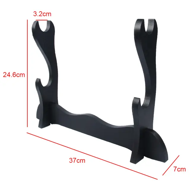 Expositor de Madeira para Espadas Samurai: Suporte de Mesa para Katana e Wakizashi com 1/2 Camada