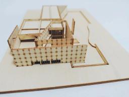 Pré-fabricada Miniatura Construção Montagem Kit Modelo, Artesanato De Madeira, Arquitetura Japonesa, Diorama Construção, Casa Maquete, 1:200 - Image 4