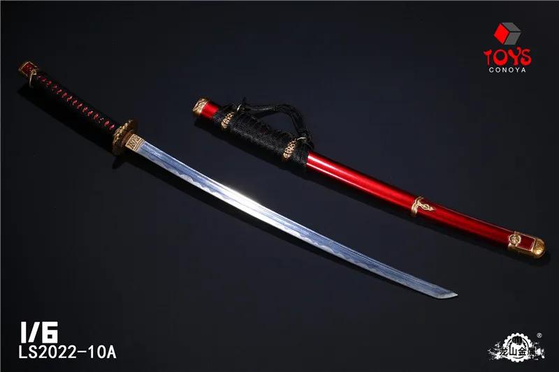 Samurai Espada Faca Modelo, Japonês Guerreiro Arma Brinquedos, Colecionáveis Boneca Acessórios, 12 "Figura de Ação, Em Stock, LS2022-10, 1:6 - Image 1