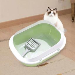 Open Top Pet Litter Box, Bandeja Bedpan, Grande Espaço, Fácil de Limpar, Recipiente De Areia Do Banheiro, Pequeno e Grande Gato, Gatinho e Gatos - Image 5