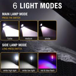 Lanterna LED De Alta Potência, Tipo C Recarregável, Tocha Ultra Poderosa, Acampamento ao ar livre, Luz Flash De Caminhadas - Image 2