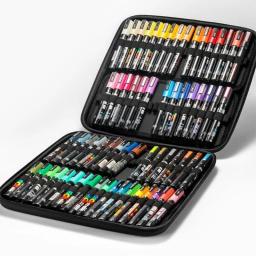 Estojo de lápis de cor uni para 72 marcadores, pôsteres posca, caneta de marca acrílica, conjunto completo, kit de desenho portátil para estudantes de arte - Image 2