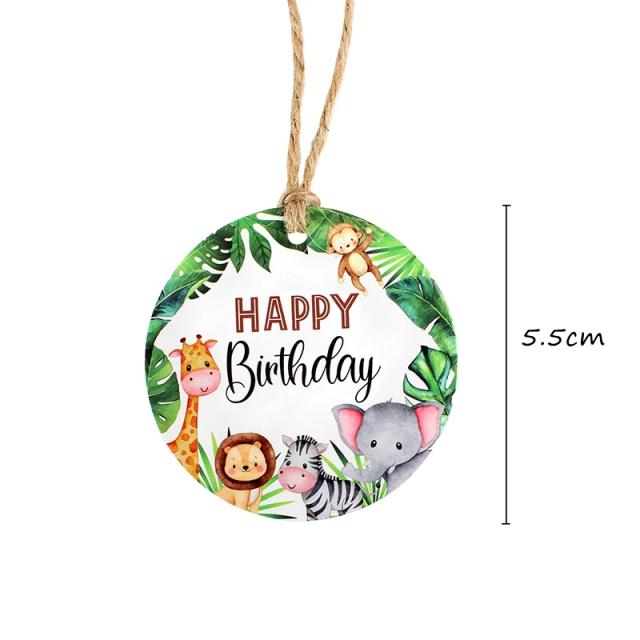 Adesivos de Papel Criativos para Presentes e Decoração de Festas Infantis - Temática Selva Safari e Artesanato DIY