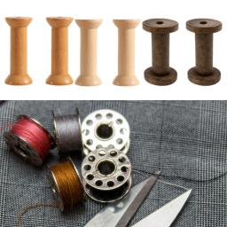 Carretel vazio de madeira para artes, suporte da fita, fio DIY, 3.1in, 2PCs - Image 4